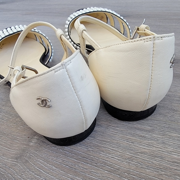 Chanel Rome 2016 pearl pointed toe ballet flats 40 - Picture 10 of 16